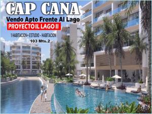 Vendo Apto en CAP CANA dentro del Proyecto IL LAGO II, 1 HAB.+ ESTUDIO, CON 103 MTS.2,  DE OPORTUNID