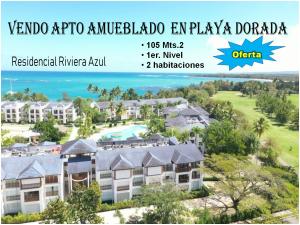 Vendo Apto Amueblado en Playa Dorada, Residencial Riviera Azul, 105 Mts.2, 2 habs…..PUERTO PLATA